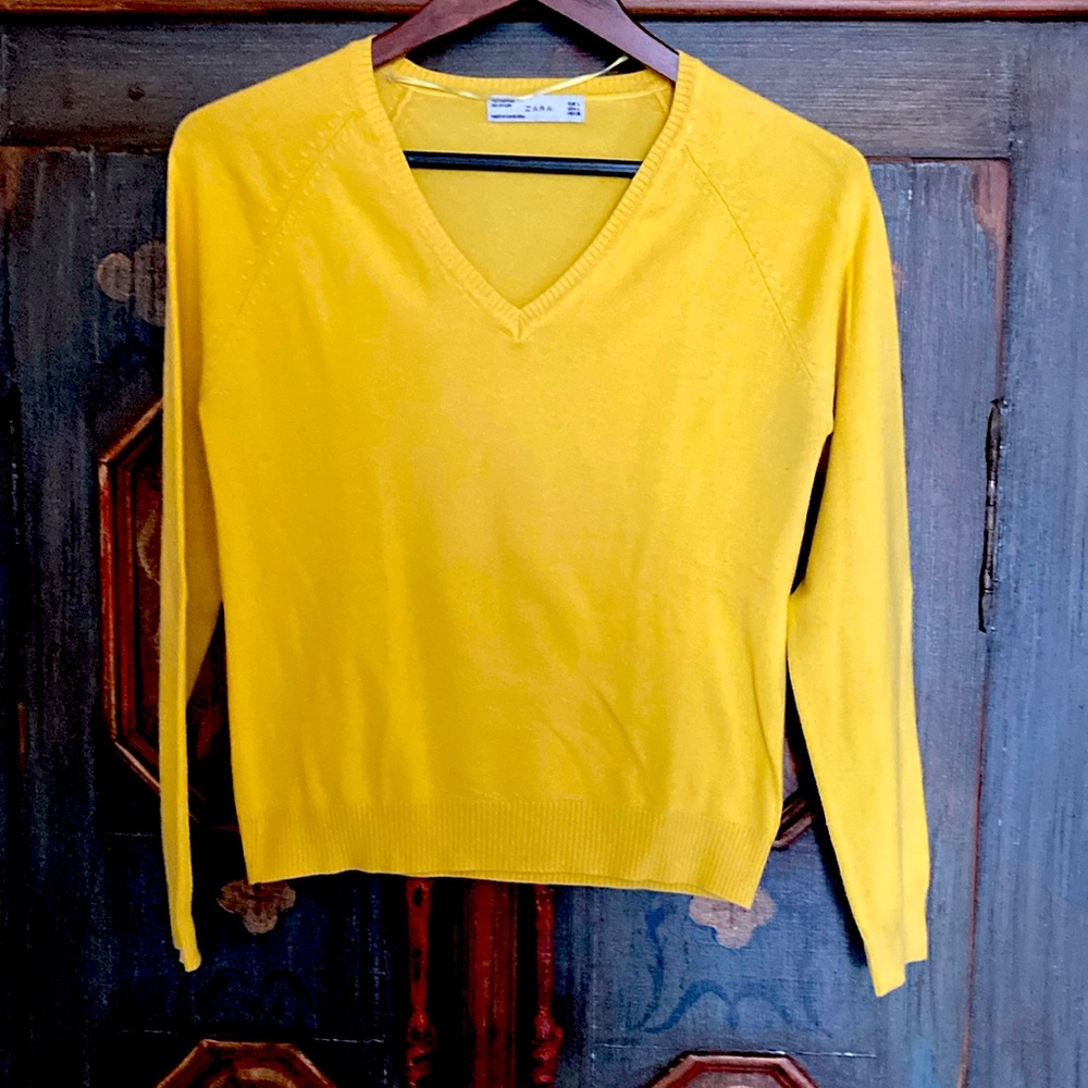 Yellow sweater by Zara for ladies